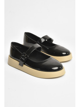 Туфли детские для девочки черного цвета XE396-7 205659C Туфли детские для девочки черного цвета XE396-7 205659C