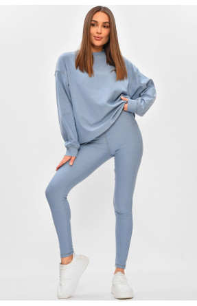 Костюм жіночий однотонний блакитного кольору 0918 205768C