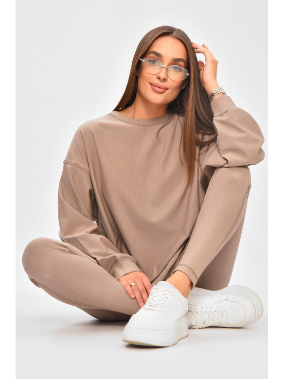 Костюм жіночий однотонний бежевого кольору. 0918 205769C