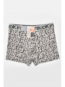Боксеры мужские серого цвета с принтом А5565 205906C
