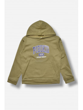 Свитшот детский для мальчика на флисе цвета хаки 309 205992C