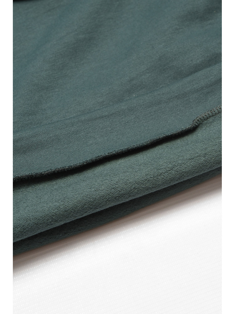 Світшот дитячий для хлопчика на флісі темно-зеленого кольору 306 206003C