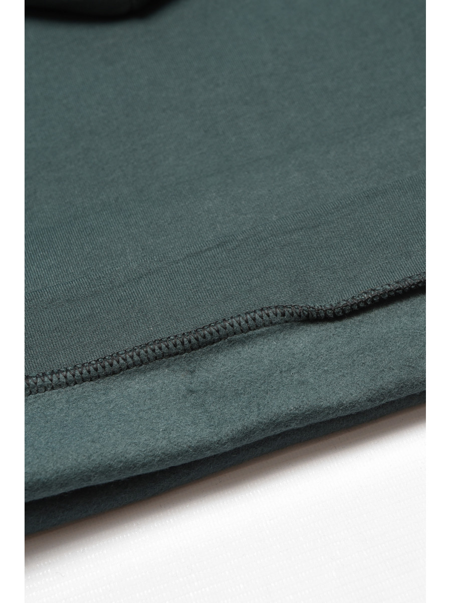 Світшот дитячий для хлопчика на флісі темно-зеленого кольору 308 206016C