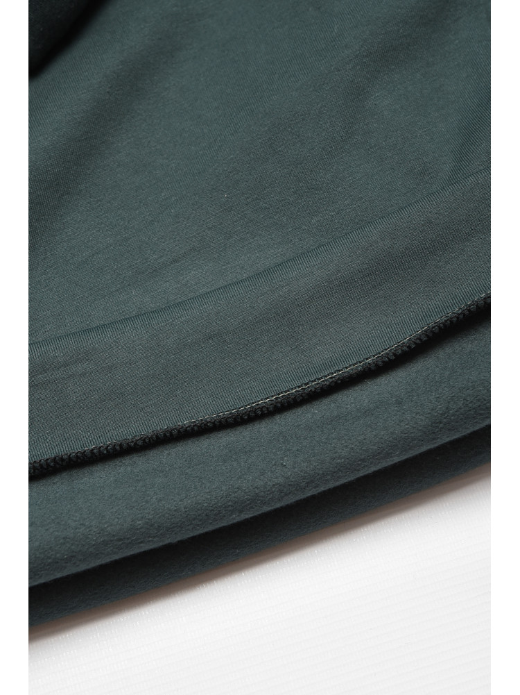 Світшот дитячий для хлопчика на флісі темно-зеленого кольору 313 206019C