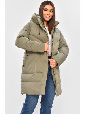 Куртка жіноча зимова оливкового кольору 335 206041C