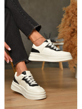 Кроссовки женские белого цвета на шнуровке L997-2 206094C