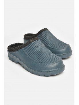 Галоши мужские без задника на флисе синего цвета С-40 206139C