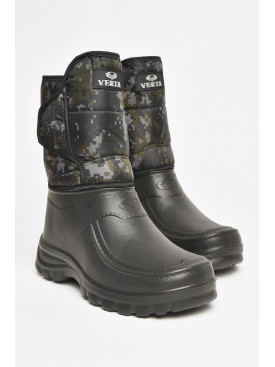 Дутики мужские пена пиксель на  меху черного цвета Verta ABM41 206142C