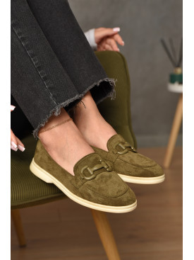 Туфлі-лофери жіночі темно-зеленого кольору YS2108-7 206171C