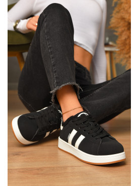 Кросівки жіночі чорного кольору на хутрі 560-32 206196C