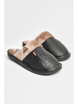 Капці кімнатні чоловічі чорного кольору А8114 206364C Капці кімнатні чоловічі чорного кольору А8114 206364C