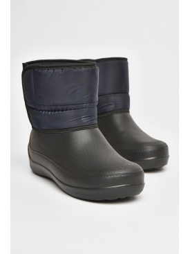 Дутики мужские пена на меху черно-синего  цвета МДЛ-02 206516C