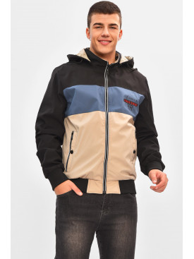 Ветровка мужская демисезонная двухсторонняя бежевого цвета 3127 206533C