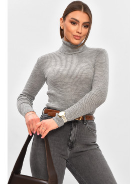 Гольф женский однотонный серого цвета 4652 206555C