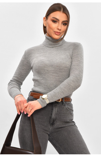 Гольф женский однотонный серого цвета 4652 206555C