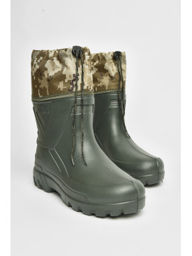 Сапоги мужские пена со сьемным носком темно-зеленого цвета рыбак 206557C