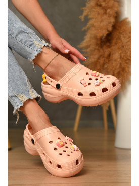 Кроксы женские персикового цвета 5139 206644C