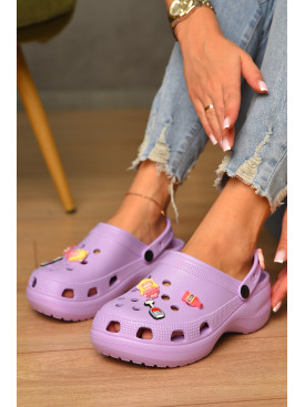 Крокси жіночі бузкового кольору 5139 206645C