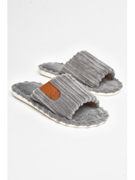 Капці кімнатні чоловічі сірого кольору 6119 206659C Капці кімнатні чоловічі сірого кольору 6119 206659C