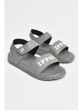 Сандалии мужские серого цвета на липучке 2221 206665C