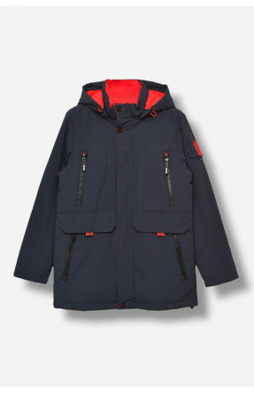 Куртка подростковая для мальчика демисезонная тёмно-синего цвета 89185 206674C