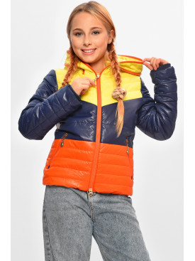 Куртка детская для девочки демисезонная тёмно-синего цвета H2617 206688C