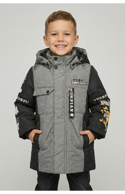 Куртка детская для мальчика демисезонная серого цвета SK-MM2070 206689C