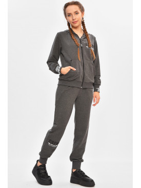 Спортивный костюм подростковый для девочки тёмно-серого цвета 241 206746C