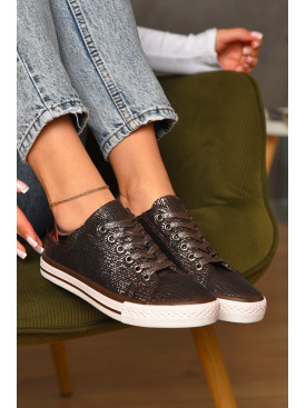 Мокасини жіночі чорно-бронзового кольору а570 206763C