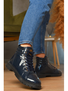 Ботинки женские демисезонные темно-синего цвета -117 206767C Ботинки женские демисезонные темно-синего цвета -117 206767C