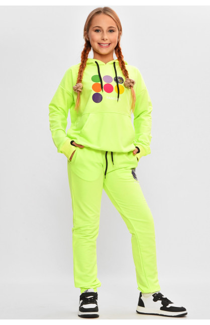 Спортивный костюм детский для девочки салатового цвета 1978 206784C