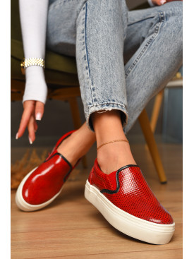 Сліпони жіночі червоного кольору 8015 206885C Сліпони жіночі червоного кольору 8015 206885C