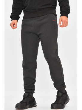 Спортивні штани чоловічі на флісі темно-сірого кольору R-41526-jk 206926C