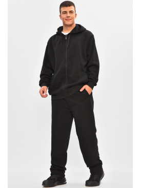 Спортивний костюм чоловічий батал на флісі чорного кольору R-917-LH 206950C