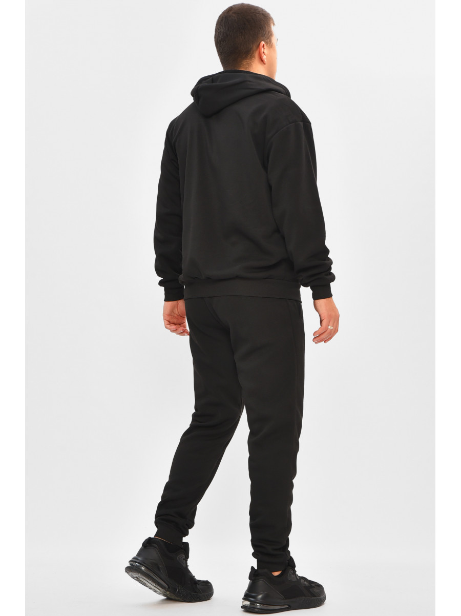 Спортивный костюм мужской на флисе черного цвета R-9104H 206954C