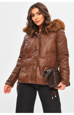 Куртка женская демисезонная шоколадного цвета 865 206968C Куртка женская демисезонная шоколадного цвета 865 206968C