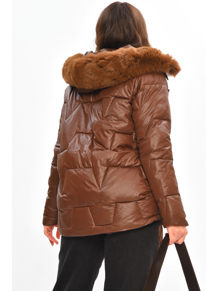 Куртка жіноча демісезонна шоколадного кольору 865 206968C