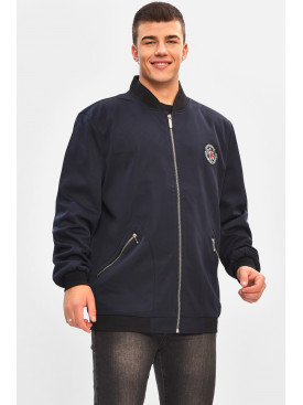 Ветровка мужская демисезонная полубатал тёмно-синего цвета 8002 206985C