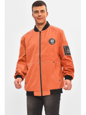 Ветровка мужская демисезонная полубатальная терракотового цвета 7006 206998C
