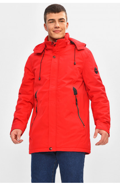 Куртка мужская демисезонная красного цвета L-0221AL 207052C