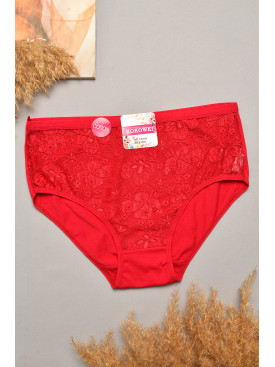 Труси жіночі напівбатальні червоного кольору 3909 207097C