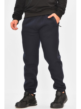 Спортивні штани чоловічі на флісі темно-синього кольору 41748 207134C