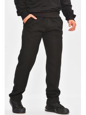 Спортивні штани чоловічі на флісі чорного кольору 41223 207135C
