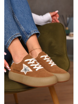 Кросівки жіночі демісезонні світло-коричневого кольору N008-1 207142C