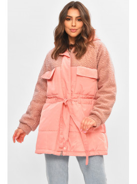 Куртка жіноча демісезонна рожевого кольору 8832 207193C Куртка жіноча демісезонна рожевого кольору 8832 207193C