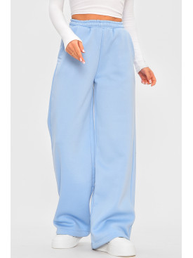 Спортивные штаны женские на флисе голубого цвета 7169 207257C