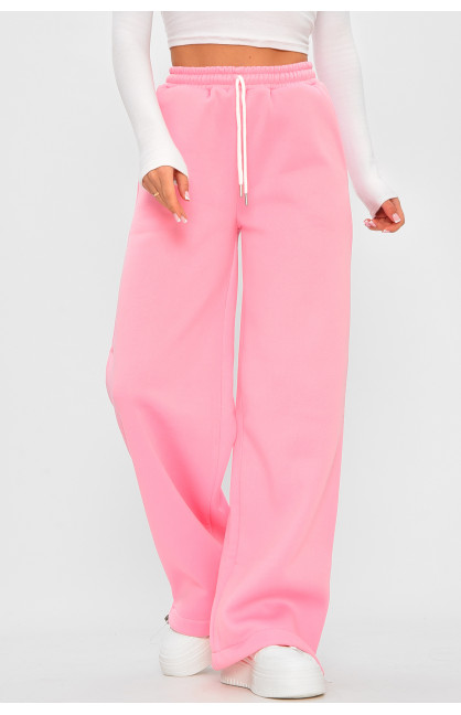 Спортивные штаны женские на флисе розового цвета 7169 207258C Спортивные штаны женские на флисе розового цвета 7169 207258C