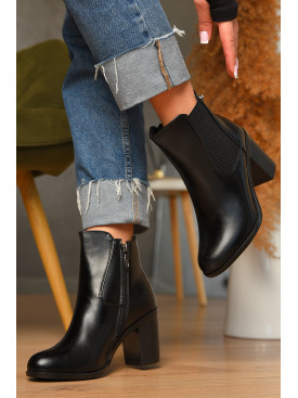 Ботинки женские демисезонные черного цвета 9100 207270C