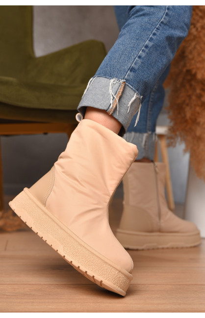 Угги женские на меху бежевого цвета 627-2 207275C Угги женские на меху бежевого цвета 627-2 207275C