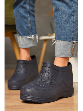 Галоши женские синего цвета квітка 207337C